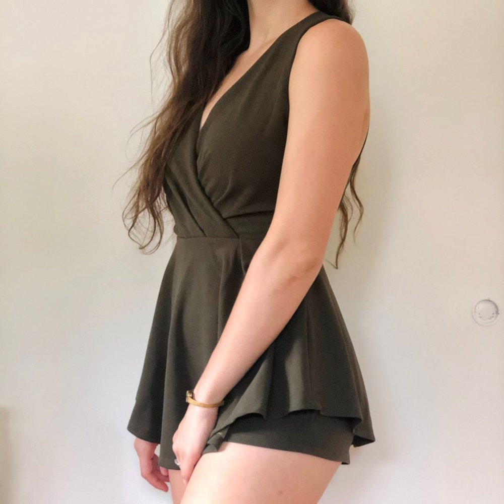 Like New Boutique Romper with Cut Out Back